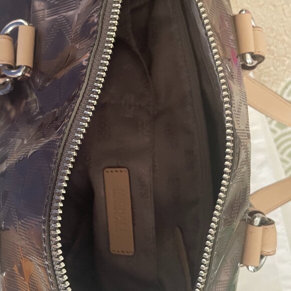 Michael Kors Grayson Mirror Metallic Bronze Medium Satchel - Picture 8 of 14